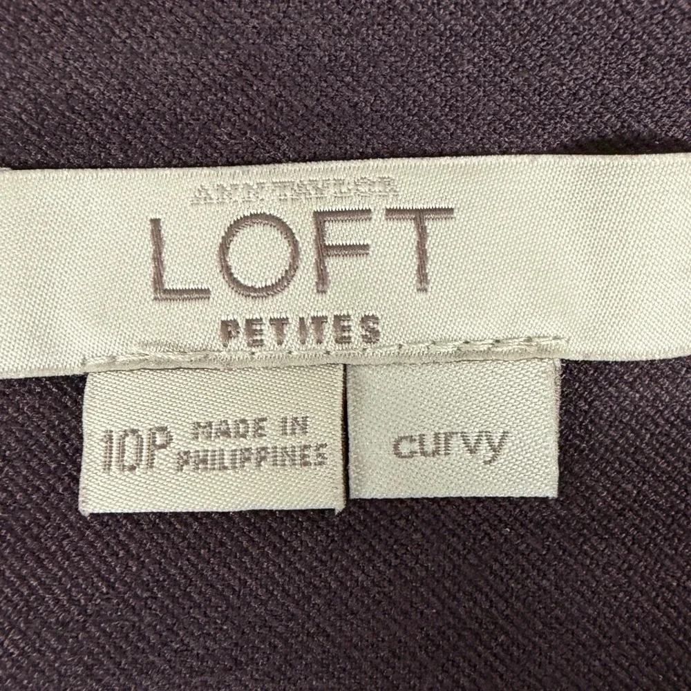 Loft Pencil Skirt Size 10 Petite Dark Purple Work Professional Minimalist Office